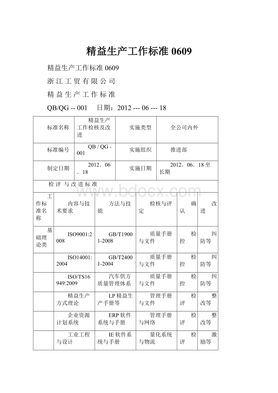 精益生产工作标准0609.docx