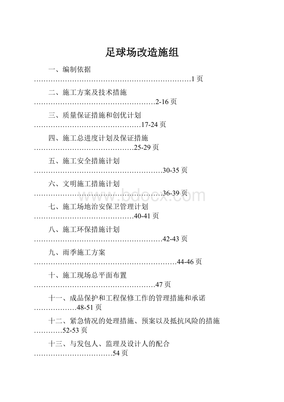 足球场改造施组.docx