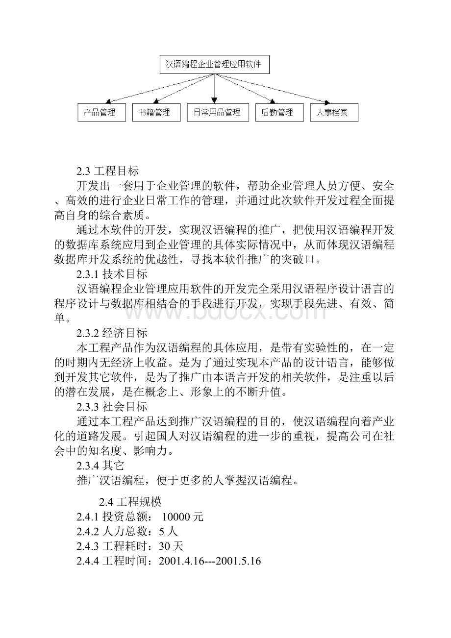 汉语编程企业管理应用软件可行性研究报告经典版.docx_第3页