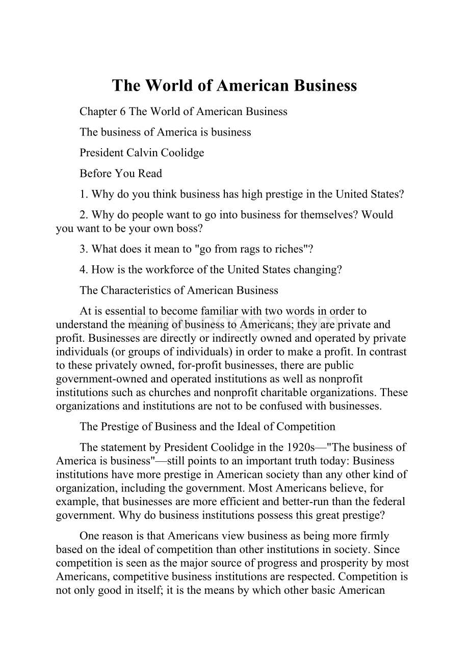 The World of American Business.docx
