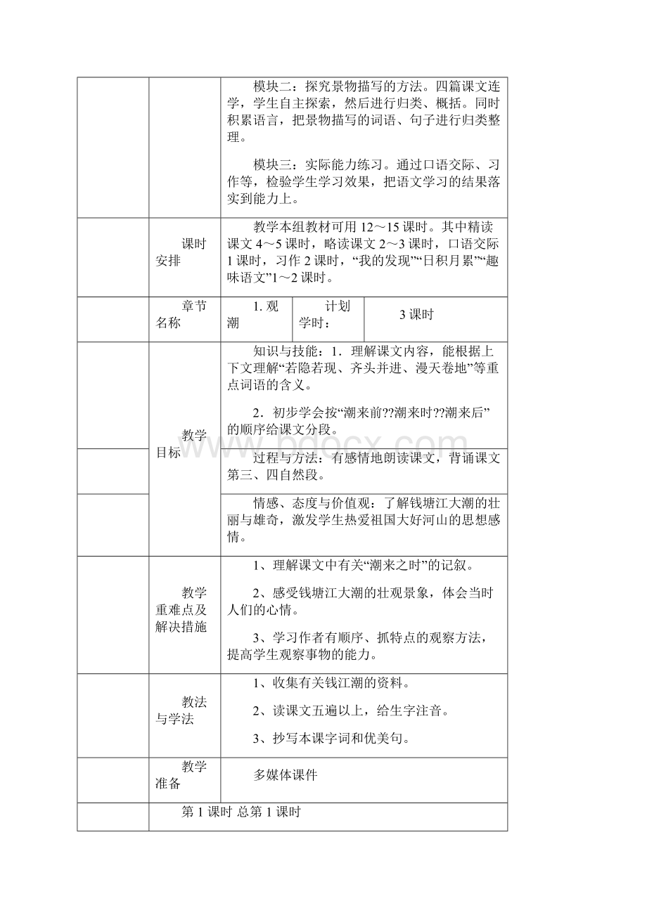 四年级上册语文一二单元备课.docx_第2页