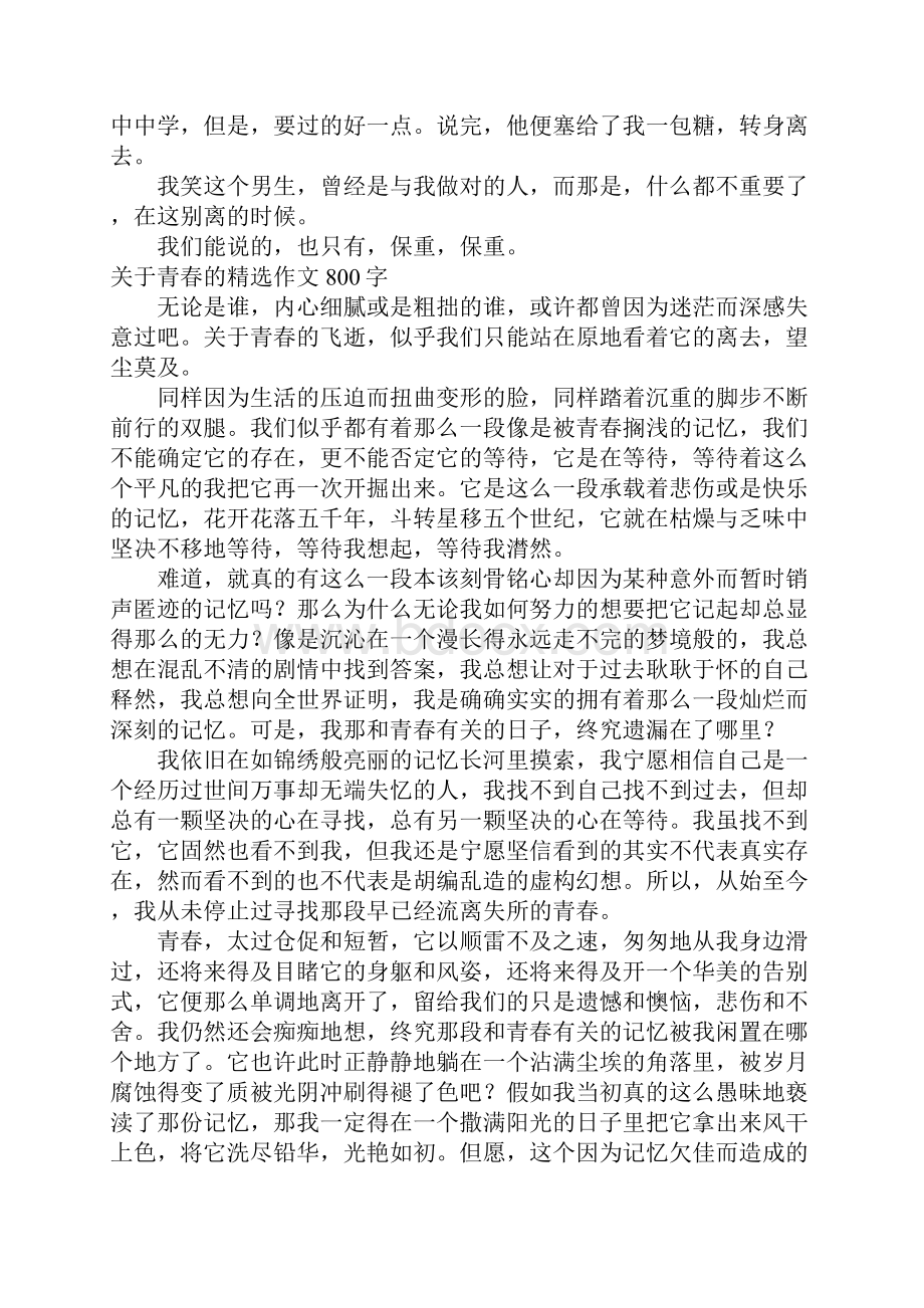 关于青春的精选作文600字.docx_第2页