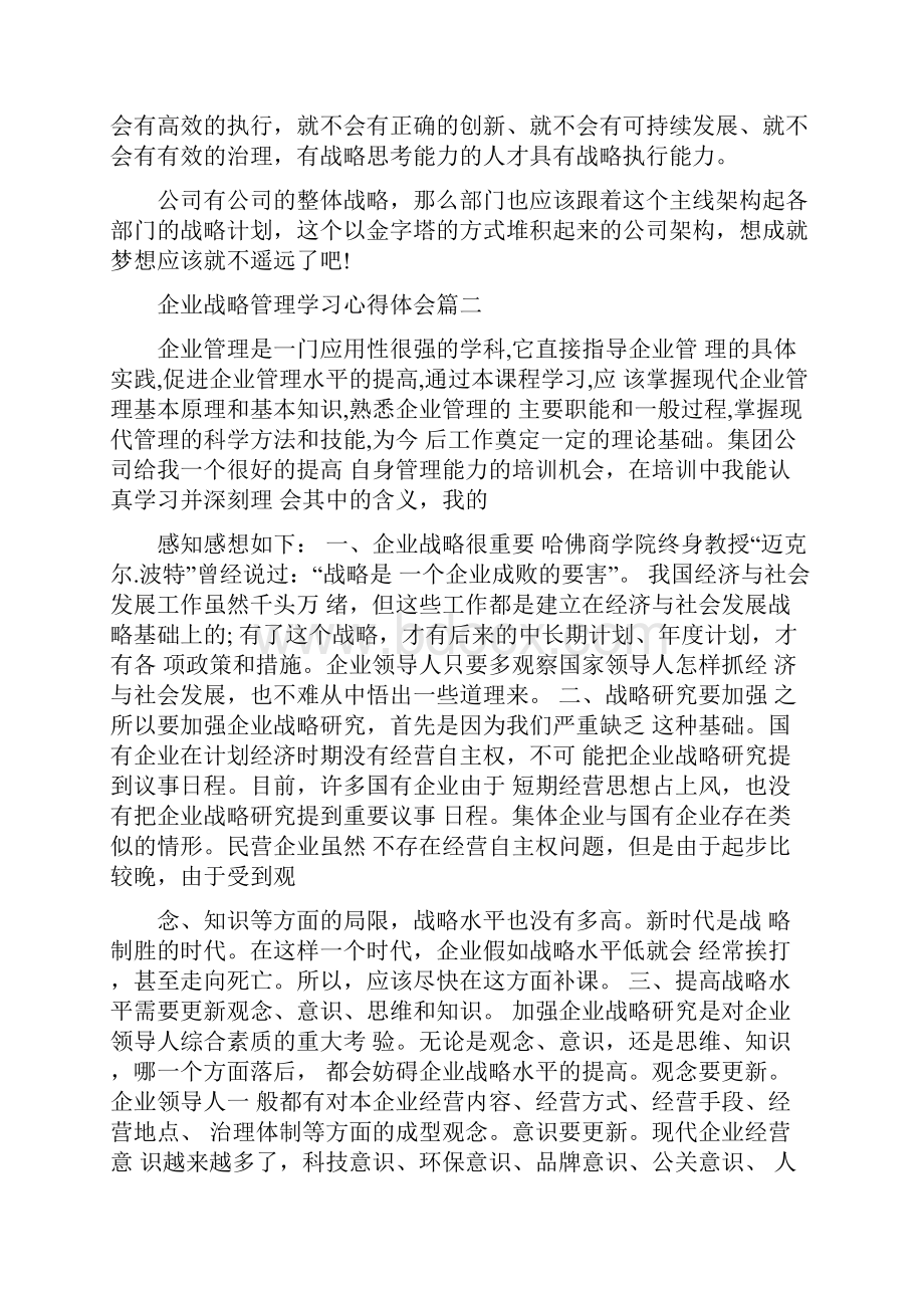 企业战略管理学习心得体会.docx_第2页