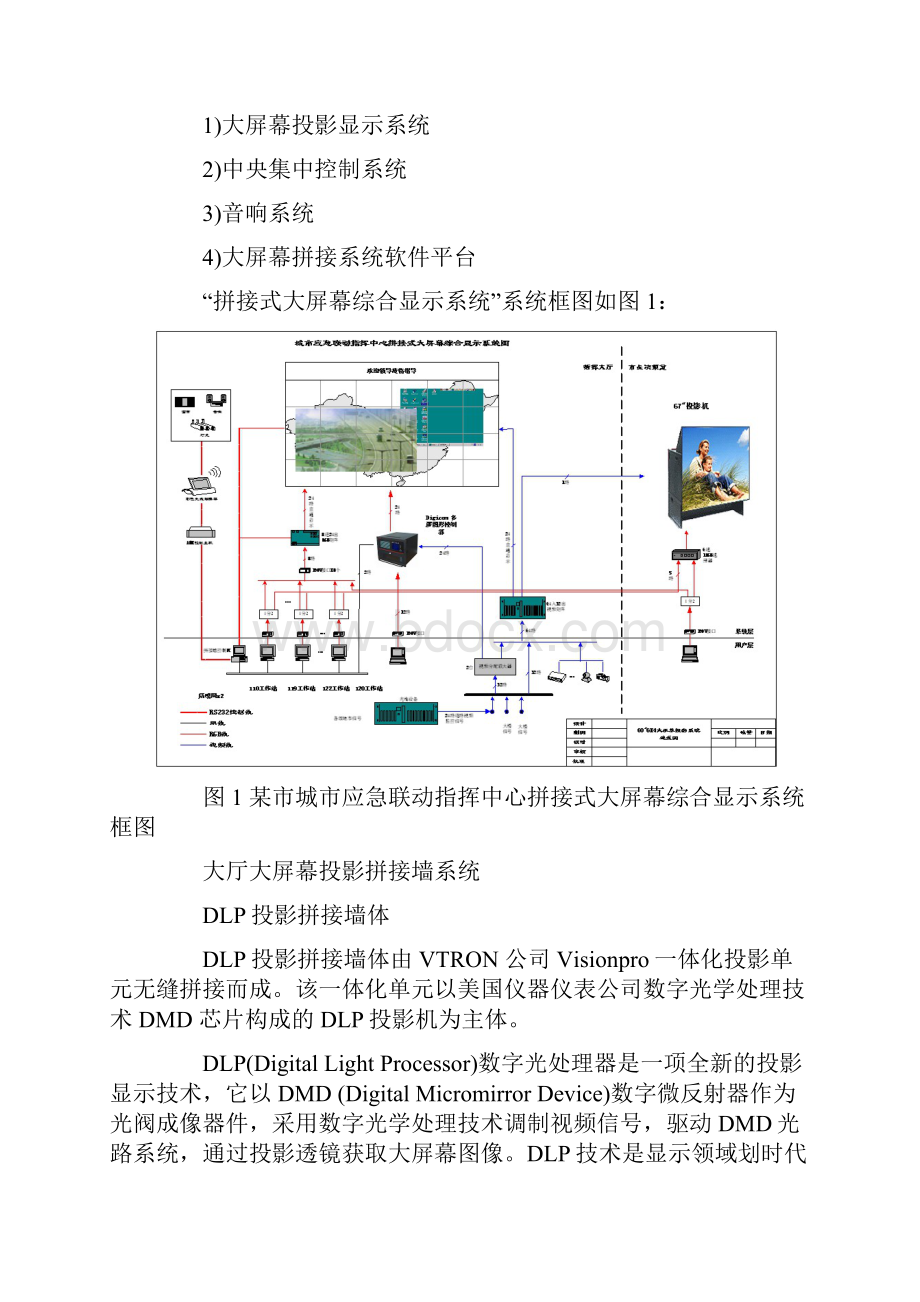 城市应急联动指挥中心拼接式大屏幕综合显示系统的技术方案.docx_第2页