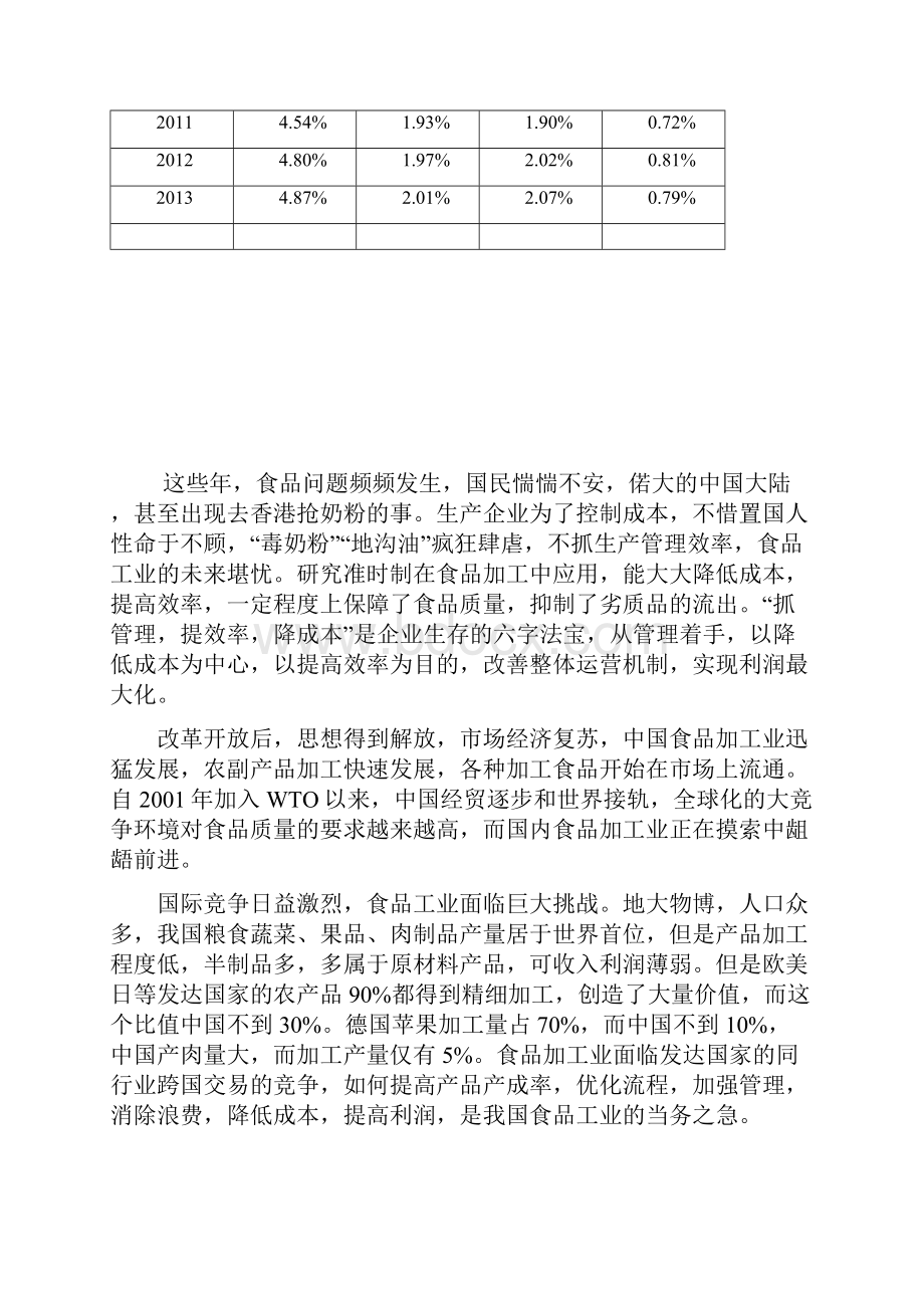 完整版准时制在食品加工行业的应用项目可行性研究报告.docx_第3页