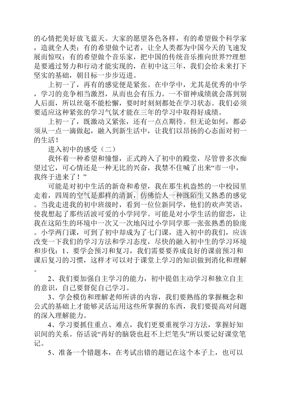 进入中学的感受.docx_第2页