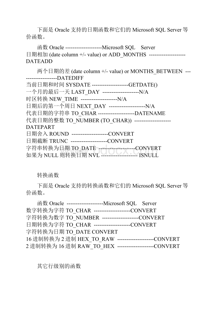 ORACLE内部函数大全以及与SQLSERVER的区别.docx_第2页