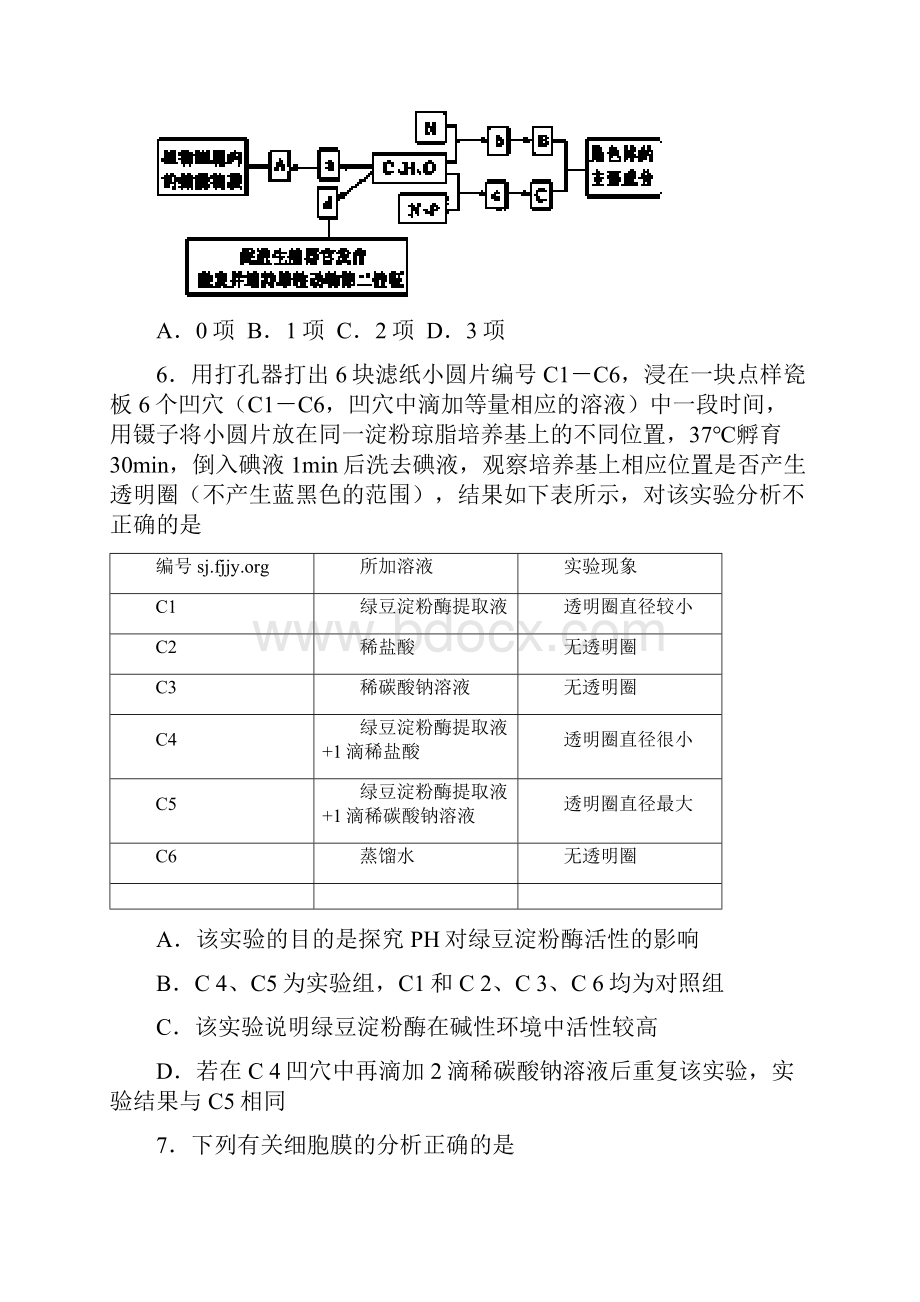 陕西版届高三生物上学期月考2新人教版.docx_第3页