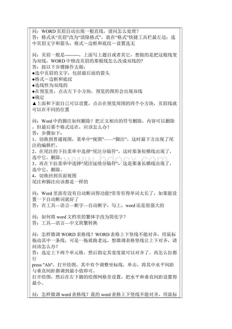 WORD软件的一些使用技巧问答.docx_第2页