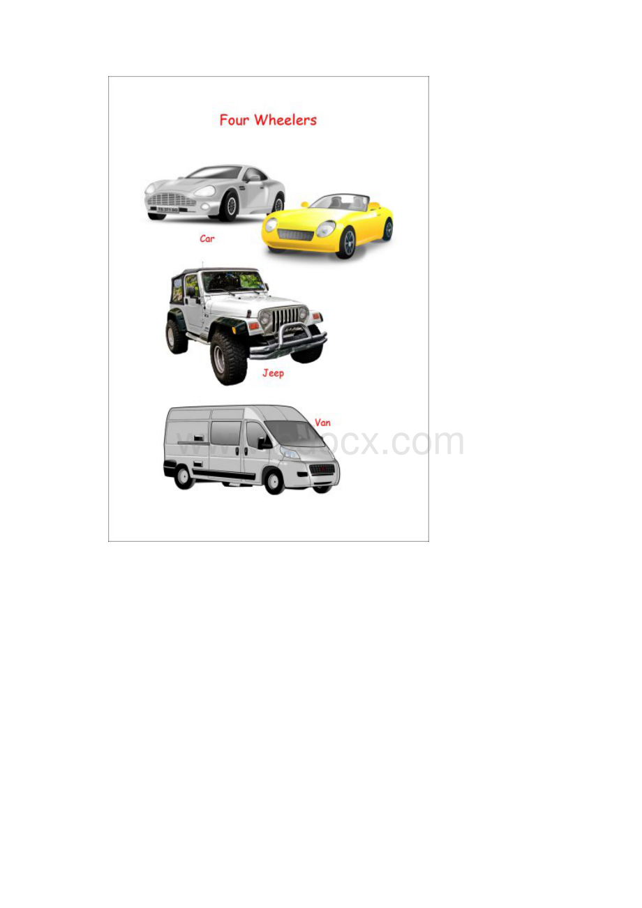 英文绘本Different Types of Vehicles不同的交通工具.docx_第3页