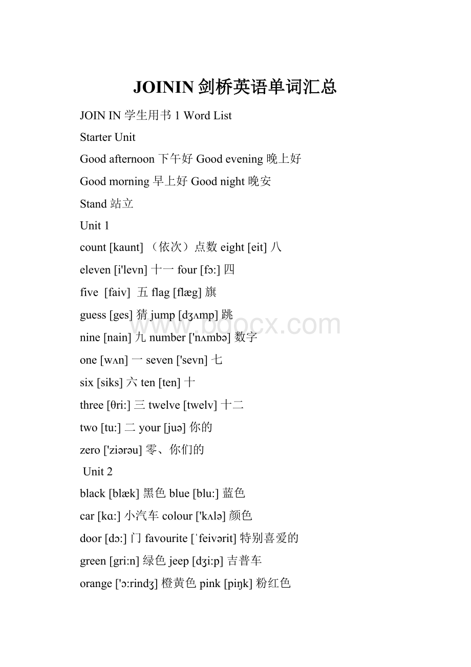 JOININ剑桥英语单词汇总.docx_第1页