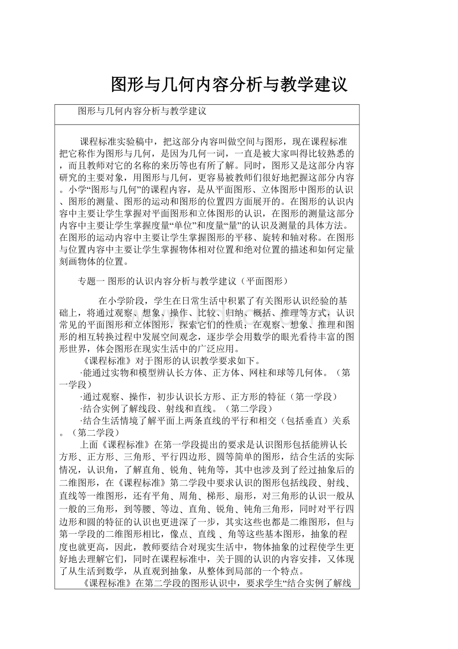 图形与几何内容分析与教学建议.docx_第1页