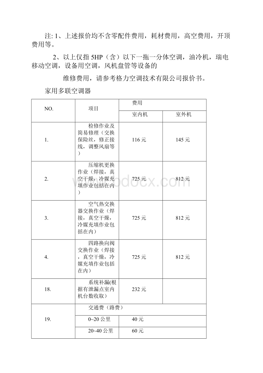 最新格力空调移机收费标准.docx_第3页