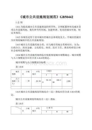 《城市公共设施规划规范》GB50442.docx