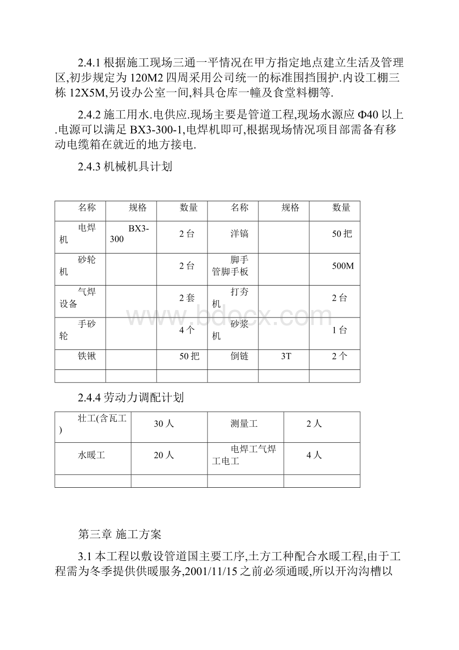 专项 方案 设计 暖通工程市政热力外网工程施工组织设计方案.docx_第3页