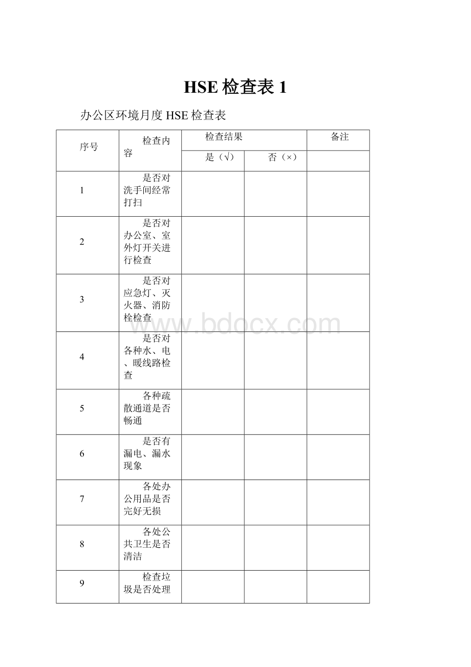 HSE检查表1.docx