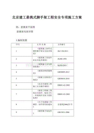 北京建工悬挑式脚手架工程安全专项施工方案.docx