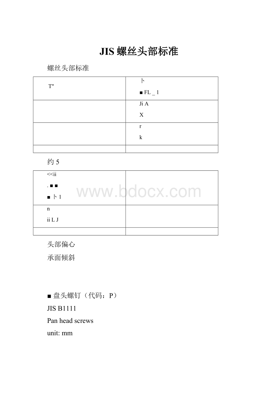 JIS螺丝头部标准.docx