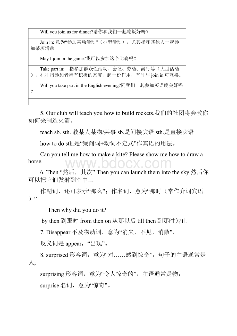 新版深圳牛津英语七年级Unit7Schoolclubs词汇语法教案超全哦.docx_第3页