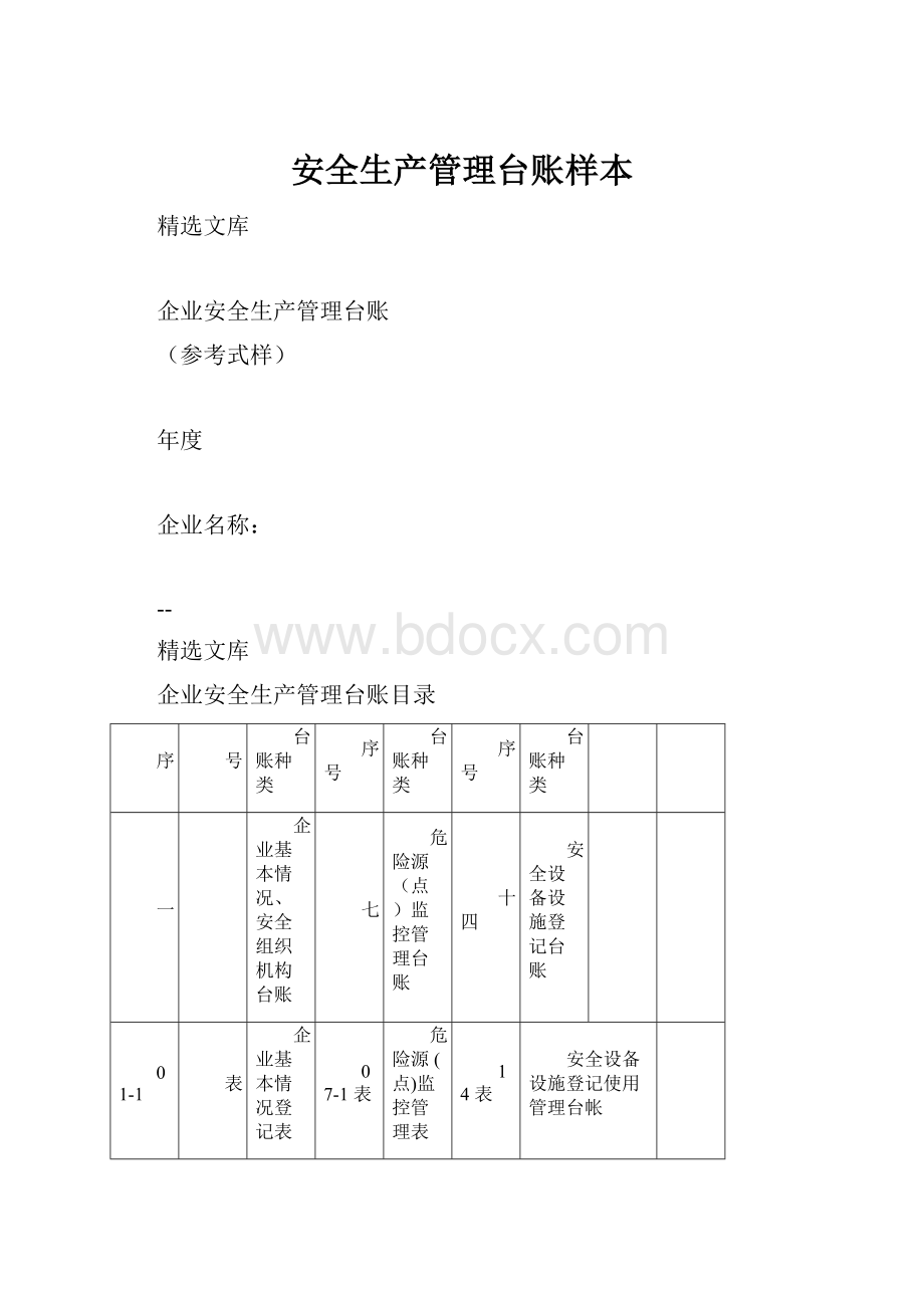 安全生产管理台账样本.docx_第1页