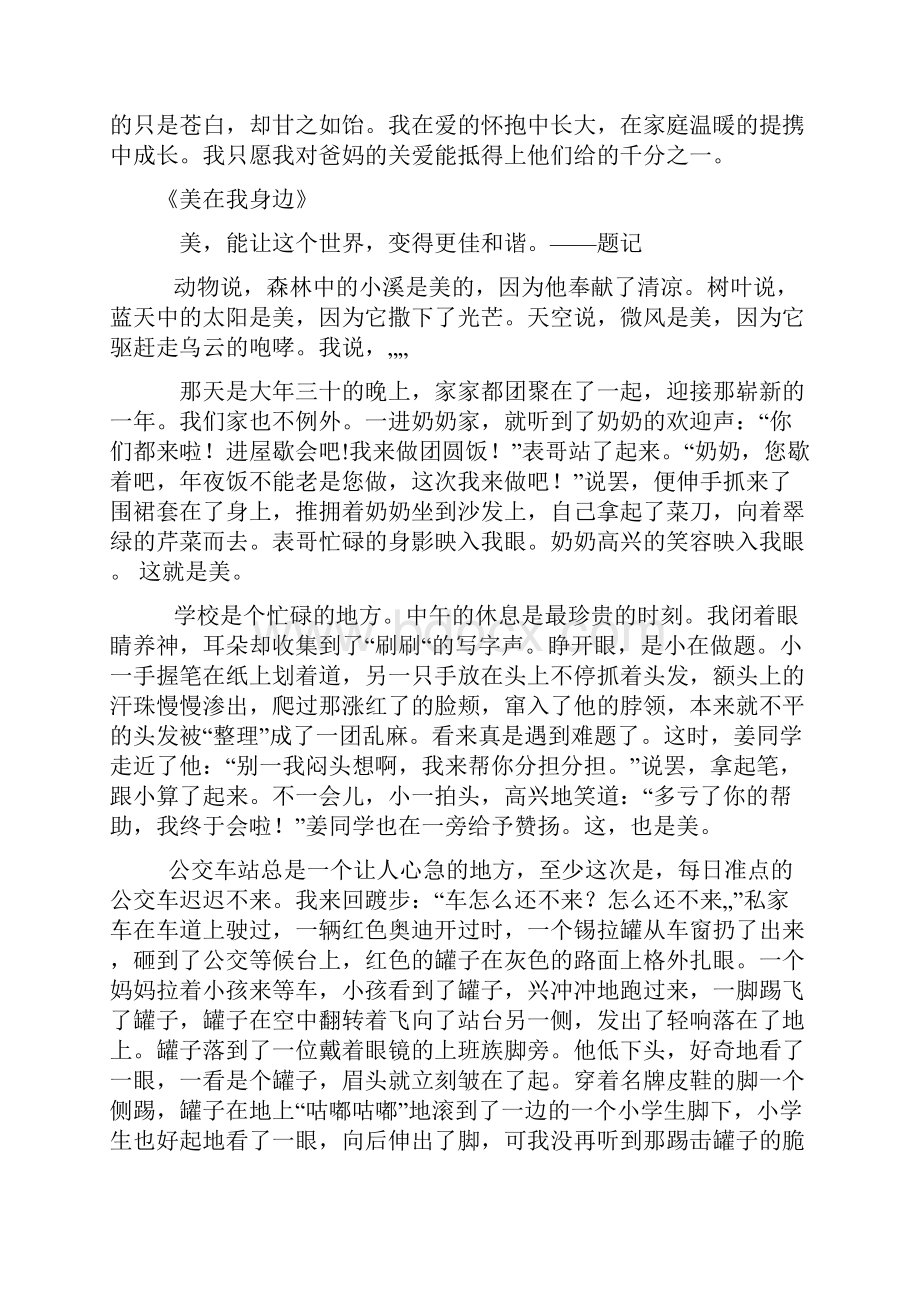 八年级语文下册期末复习十大及示范作文作文类.docx_第3页