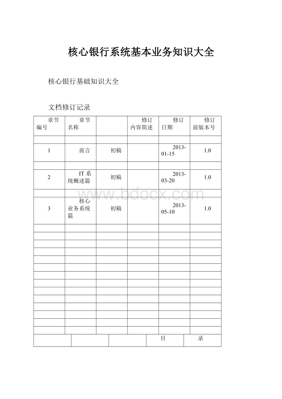 核心银行系统基本业务知识大全.docx