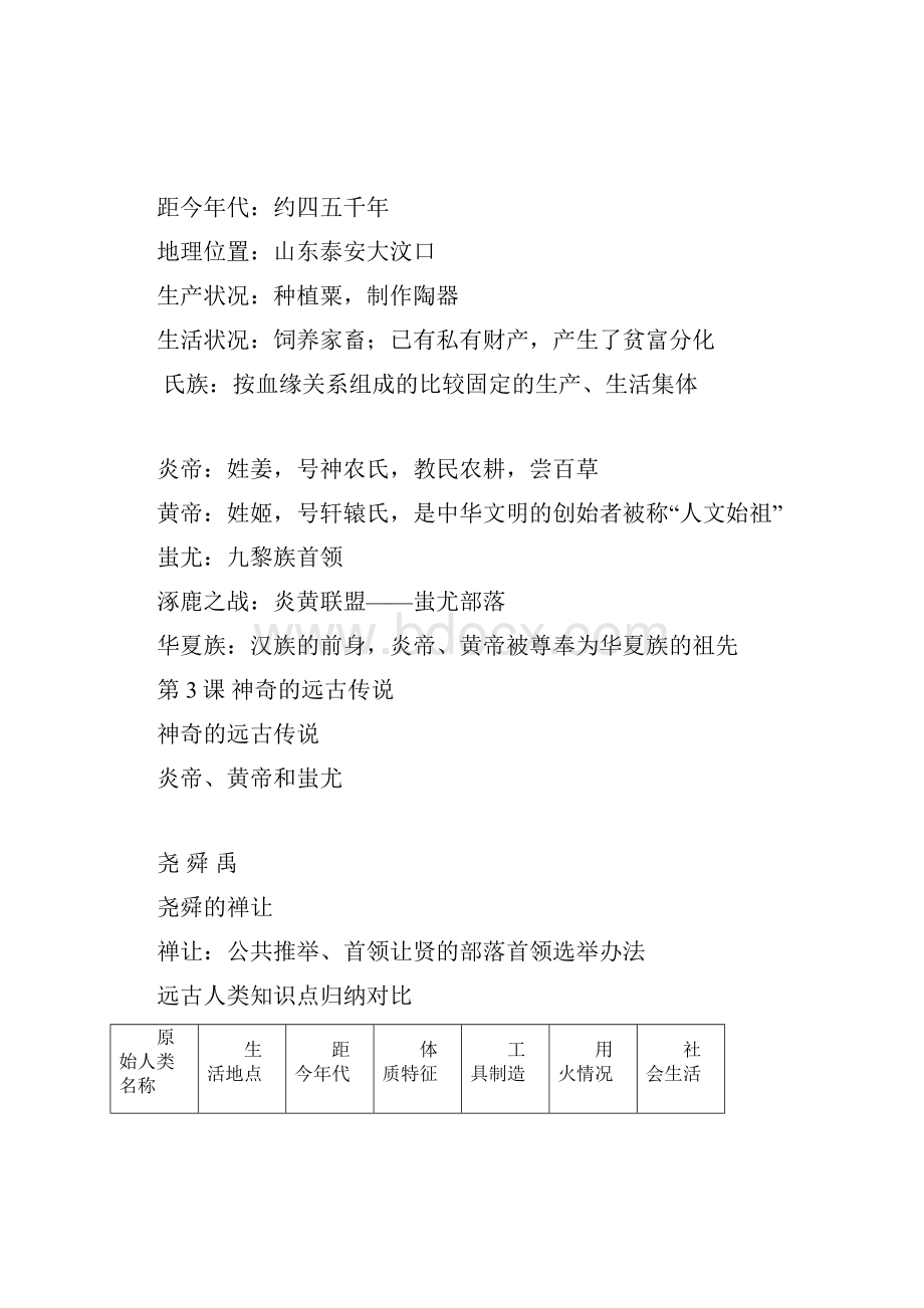 岳麓版七年级历史上复习知识点归纳.docx_第2页