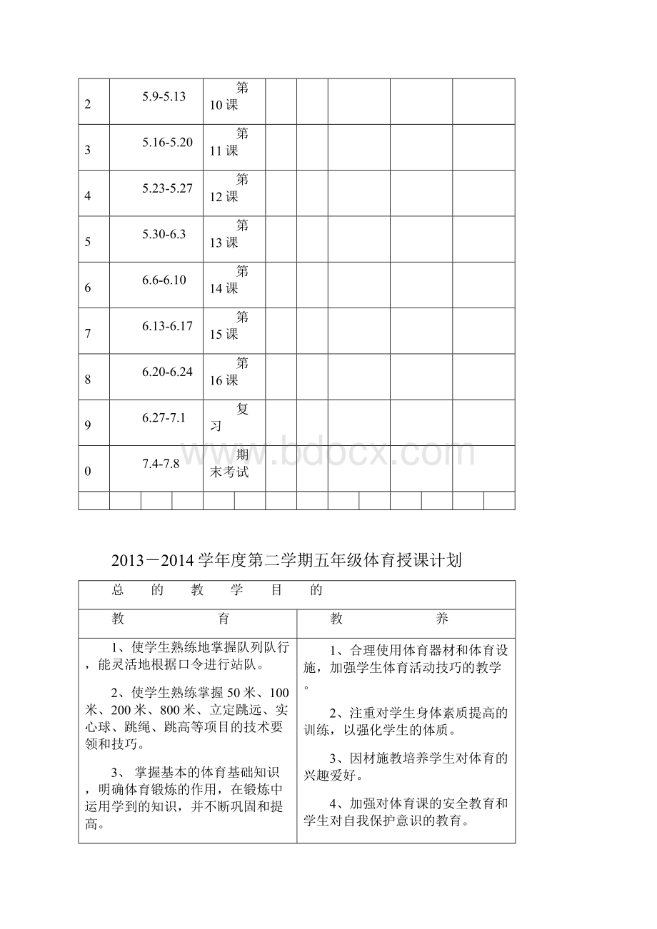 第二学期五年级下册体育教案全集修订.docx_第3页