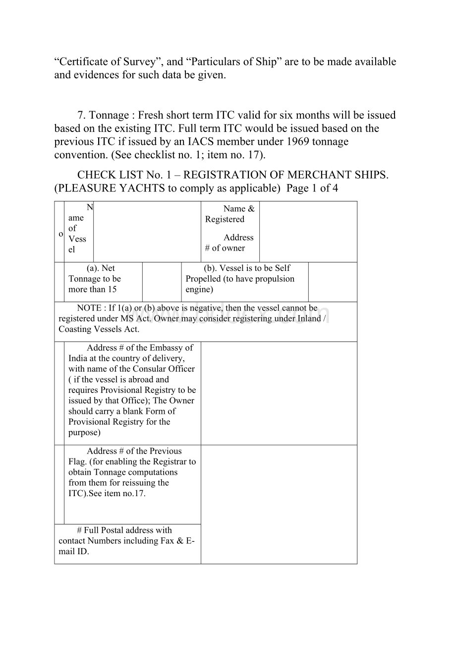 Check list no 1ARegn of Merchant ShipsPrivate owner.docx_第3页