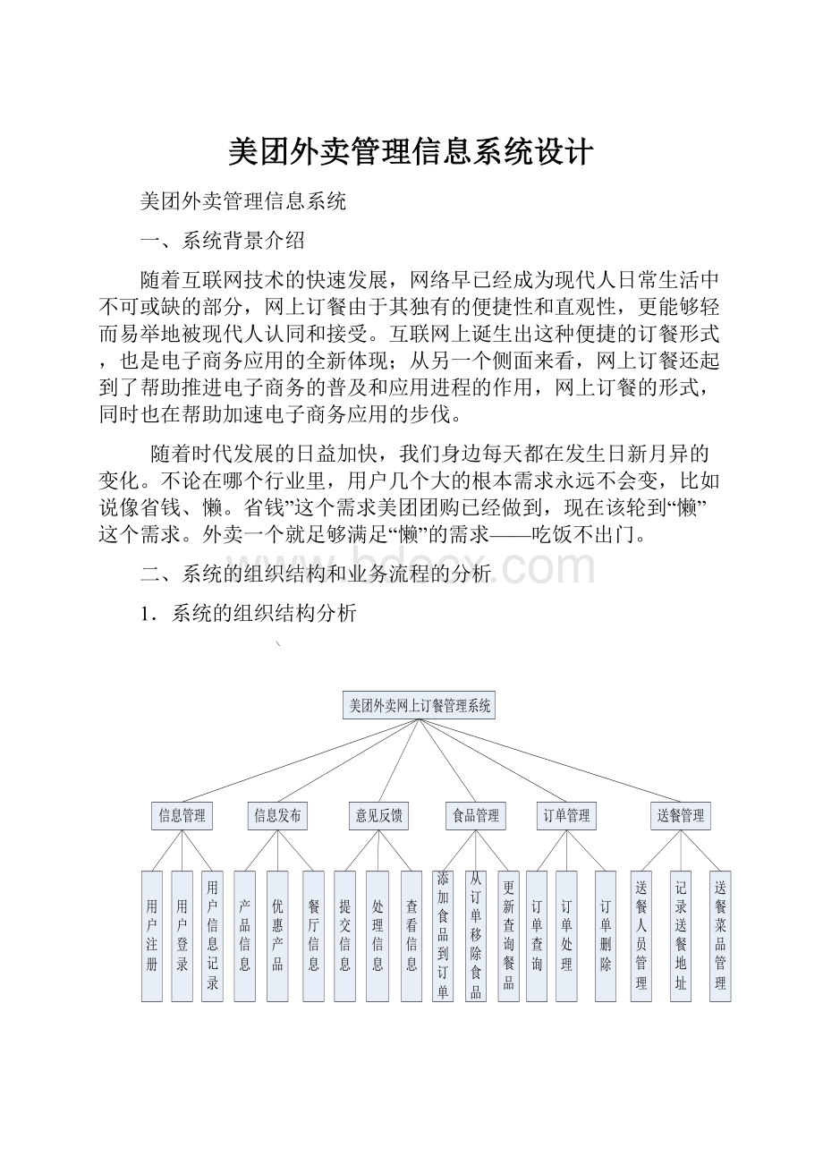 美团外卖管理信息系统设计.docx_第1页