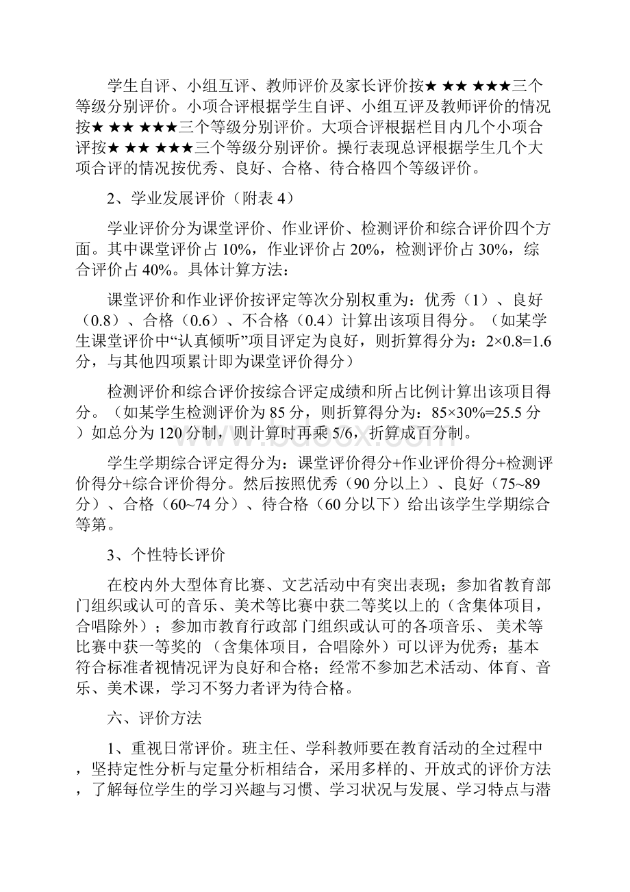 小学生综合素质评价方案.docx_第3页