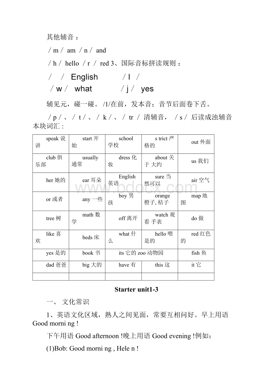 人教版七年级英语上册复习资料.docx_第2页