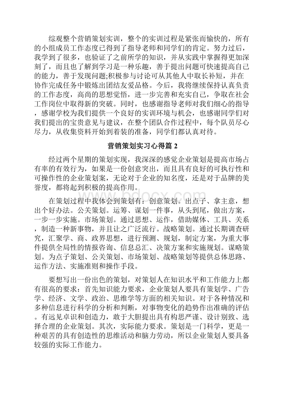 营销策划实习心得.docx_第2页