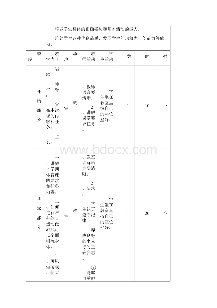 小学四年级下册体育教案全集.docx_第3页