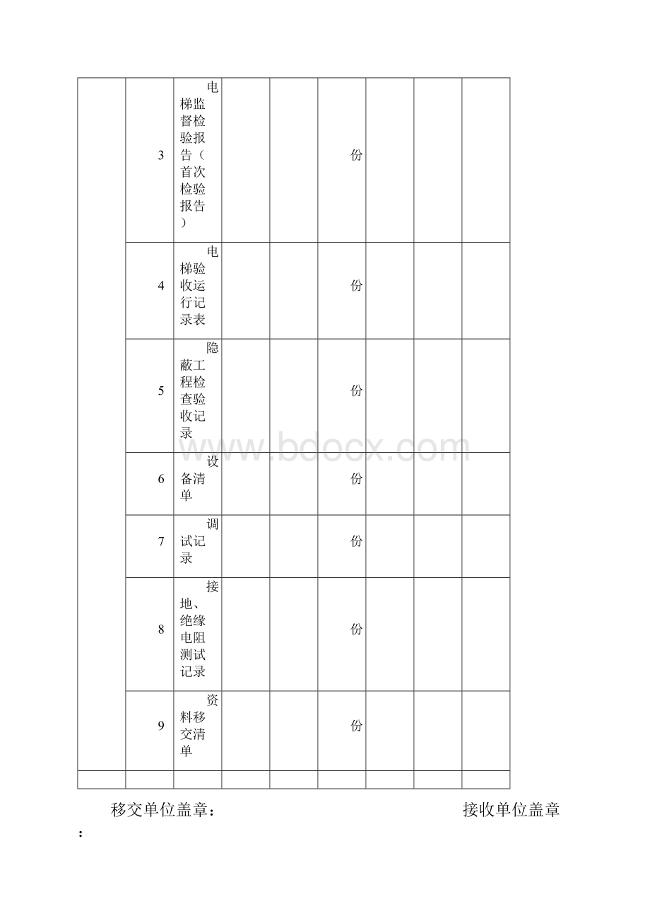 物业接管电梯竣工验收移交清单.docx_第3页