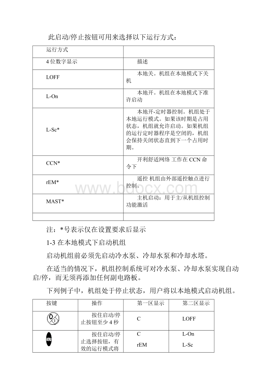 开利30HXC螺杆冷水机组操作程序与故障代码之欧阳史创编.docx_第2页