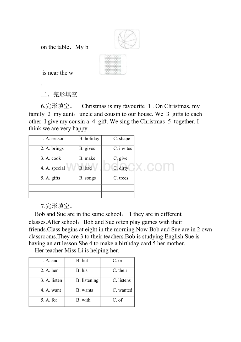 六年级下册英语试题小升初专项训练之完形填空 含答案解析通用版.docx_第3页