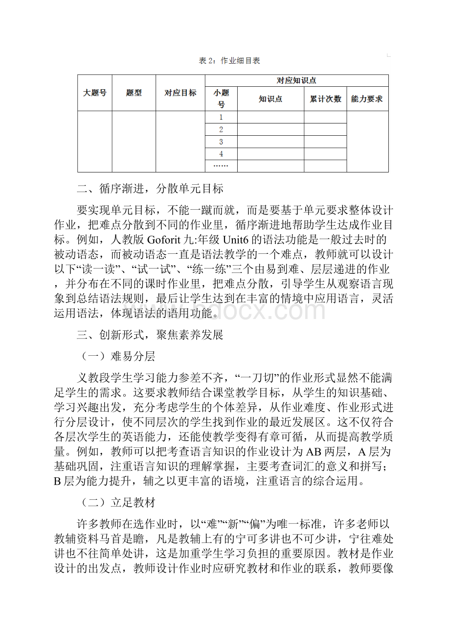 双减背景下英语单元作业设计与实施学习心得感想4篇.docx_第2页