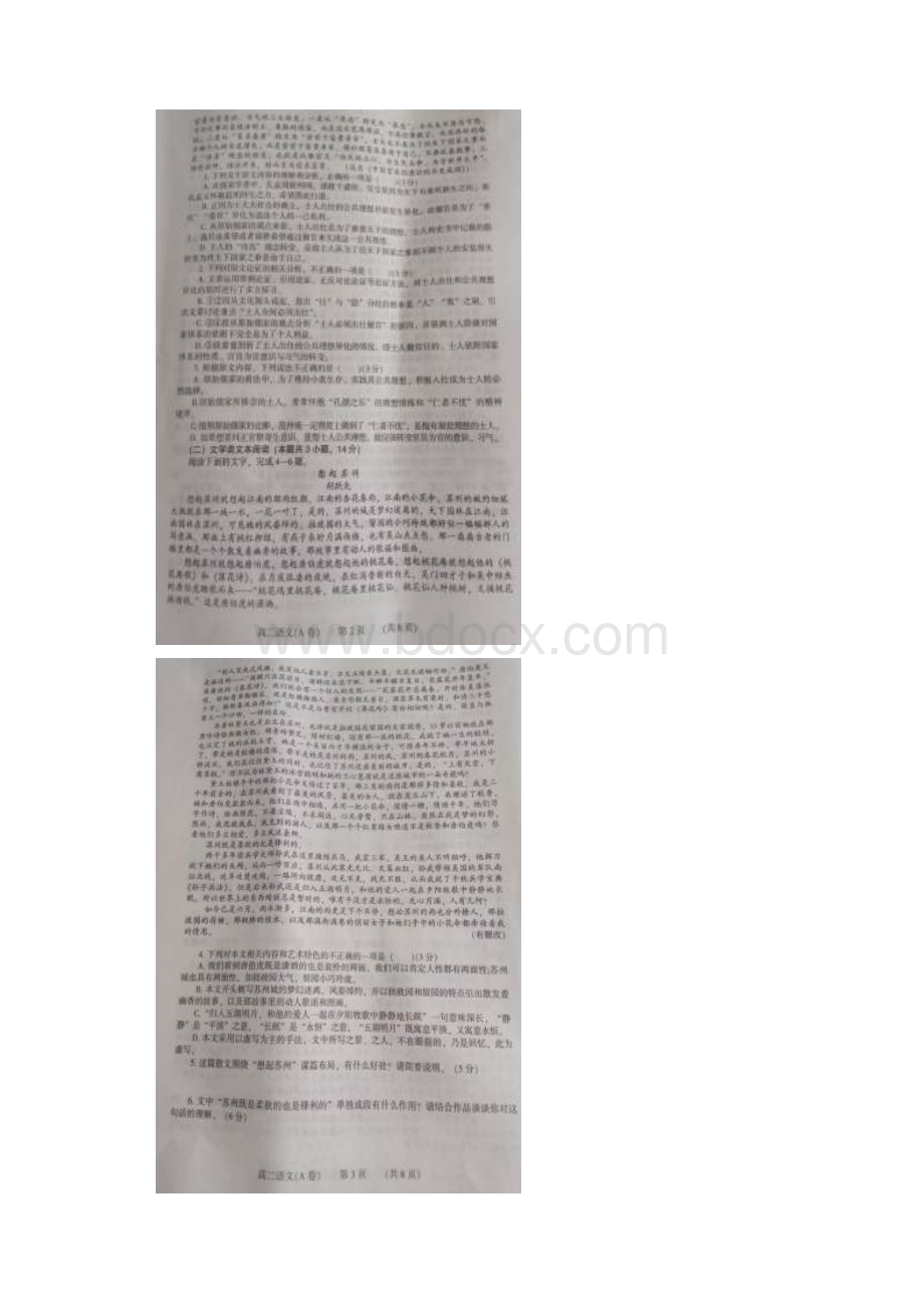 河南省濮阳市学年高二语文下学期升级考试试题A卷扫描版06250329.docx_第2页