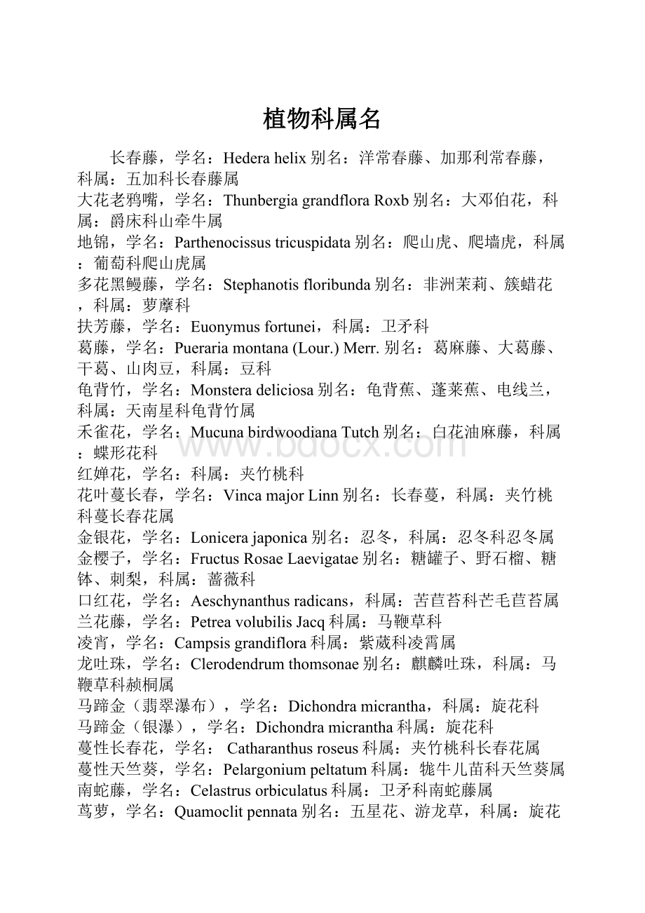 植物科属名.docx_第1页