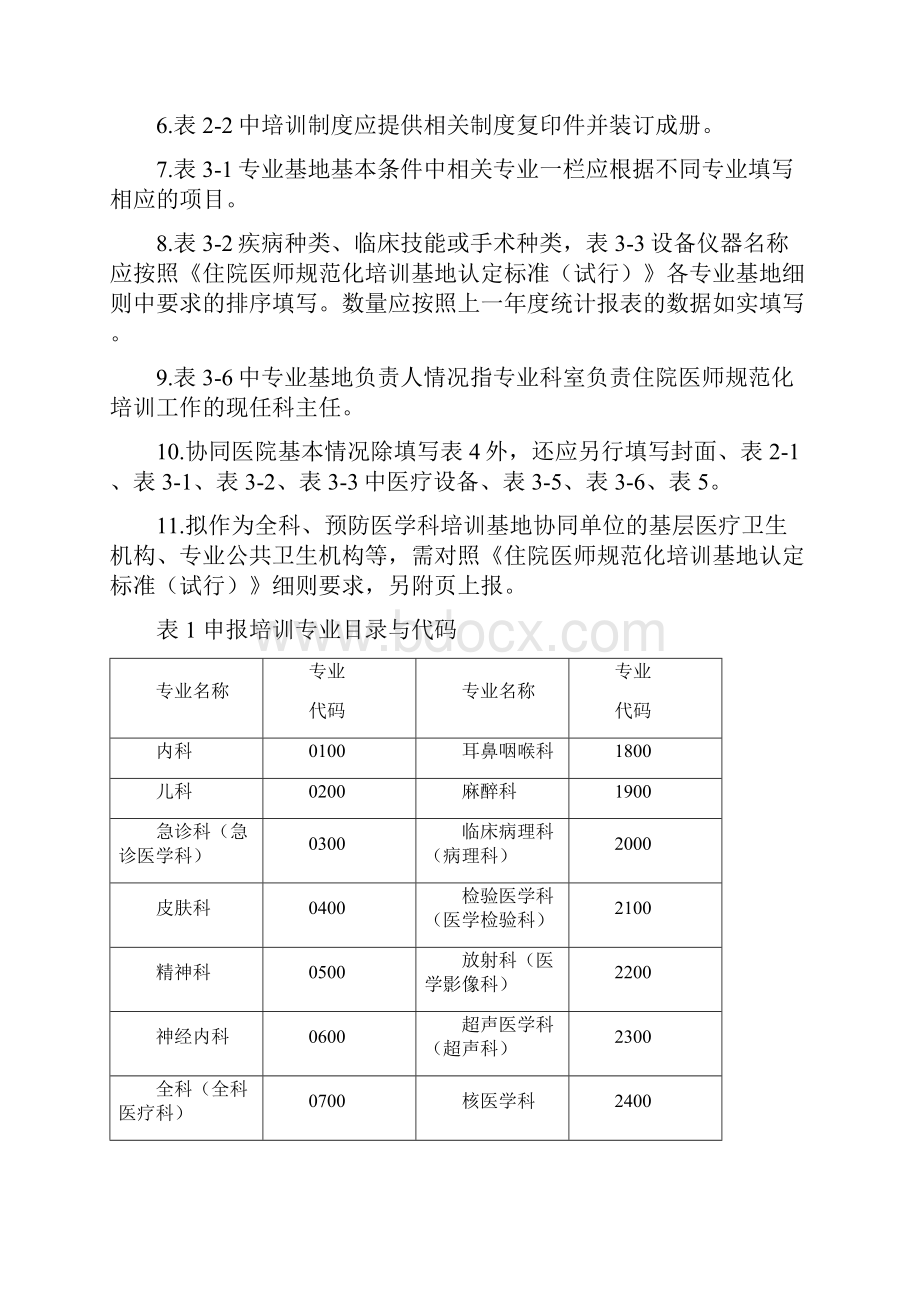 住院医师规范化培训基地申报表.docx_第2页