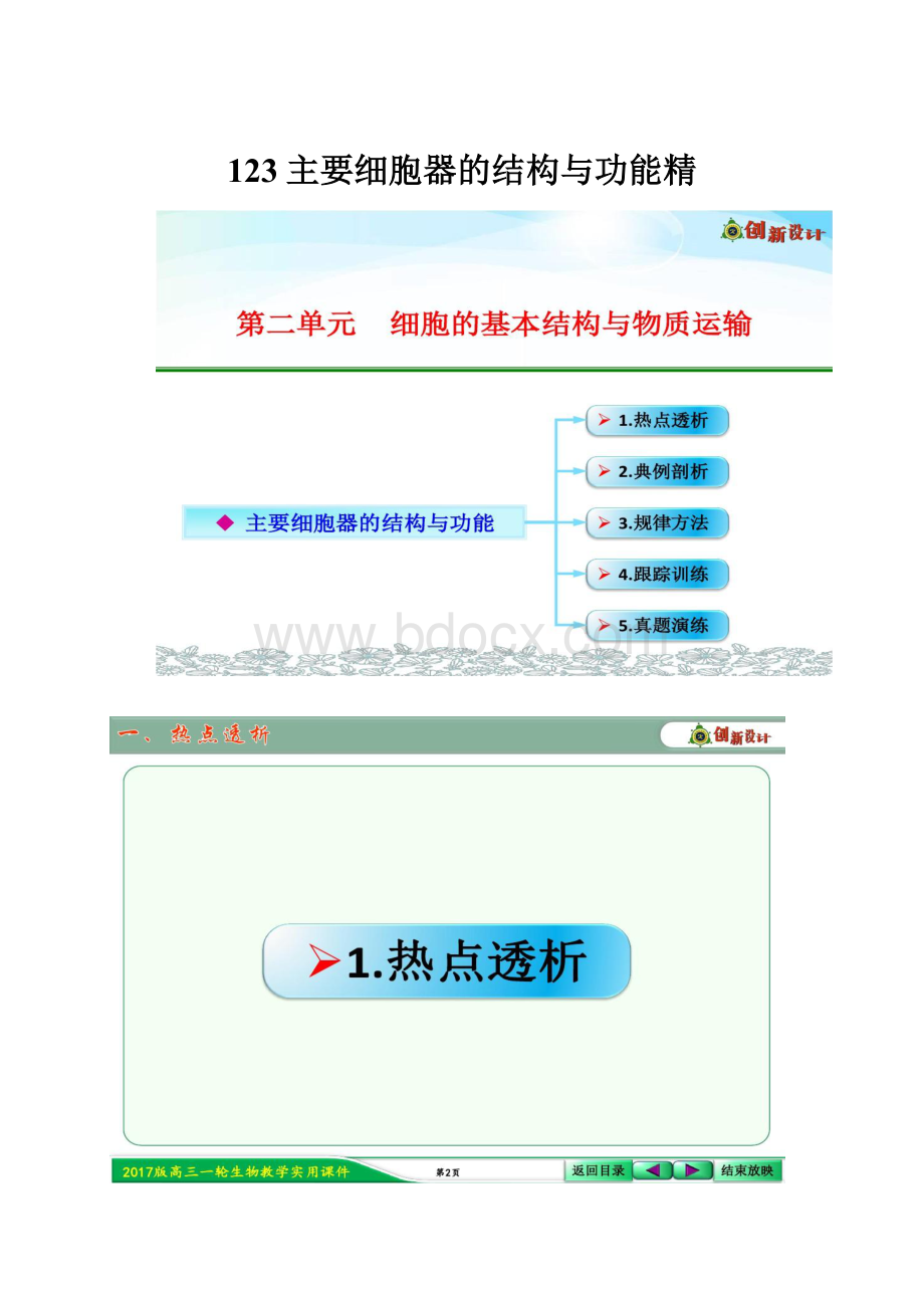 123主要细胞器的结构与功能精.docx