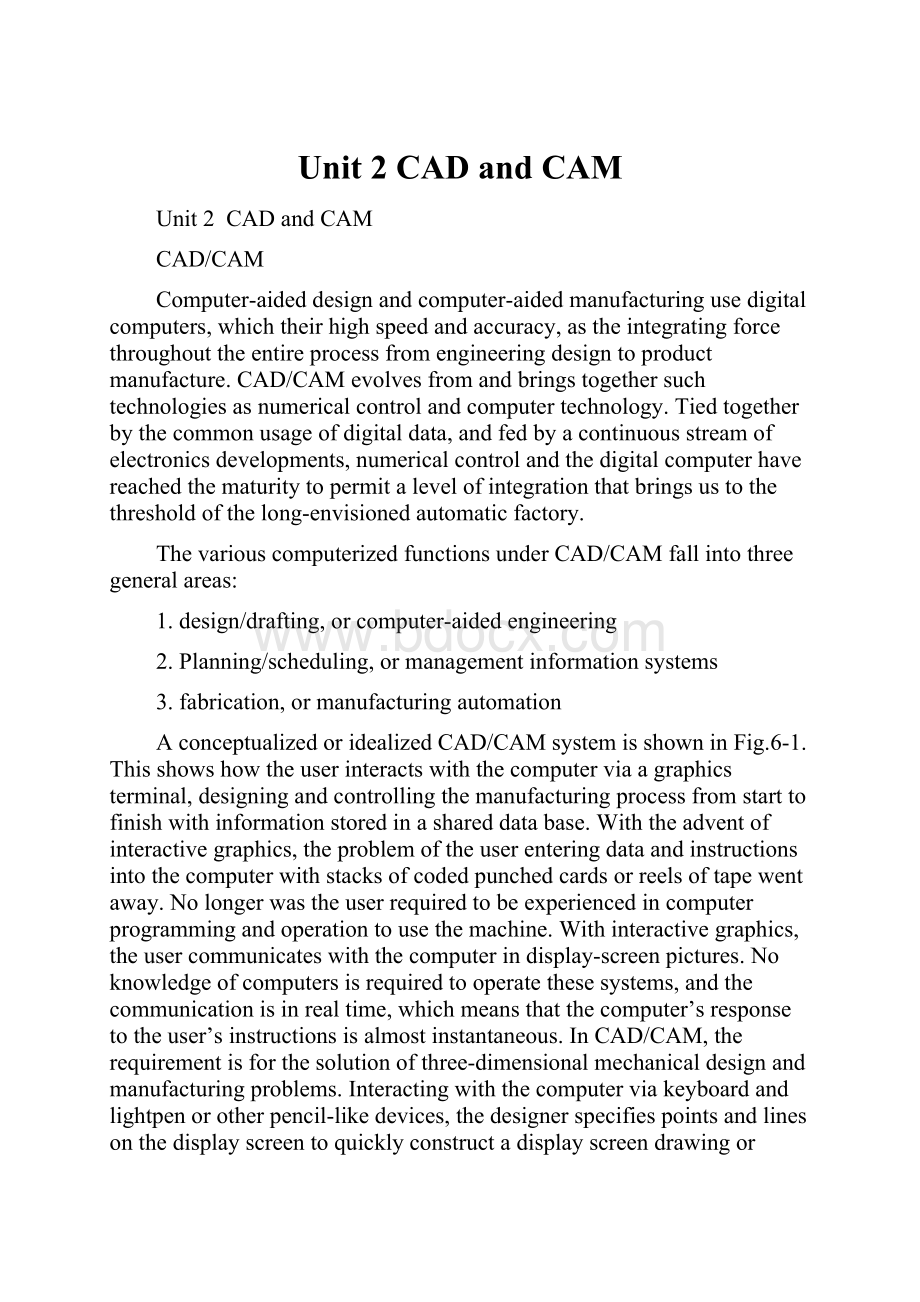 Unit 2CAD and CAM.docx_第1页