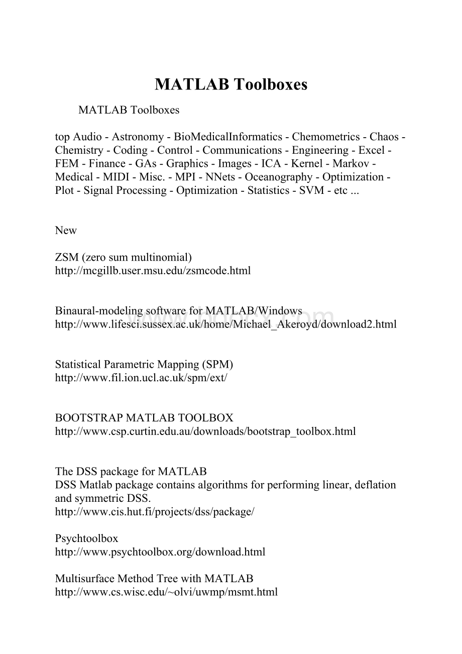 MATLAB Toolboxes.docx