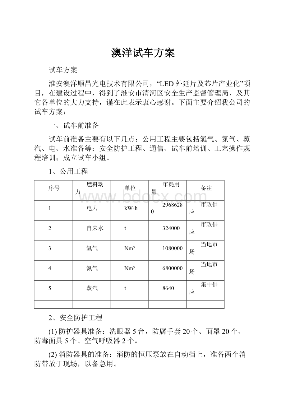 澳洋试车方案.docx_第1页