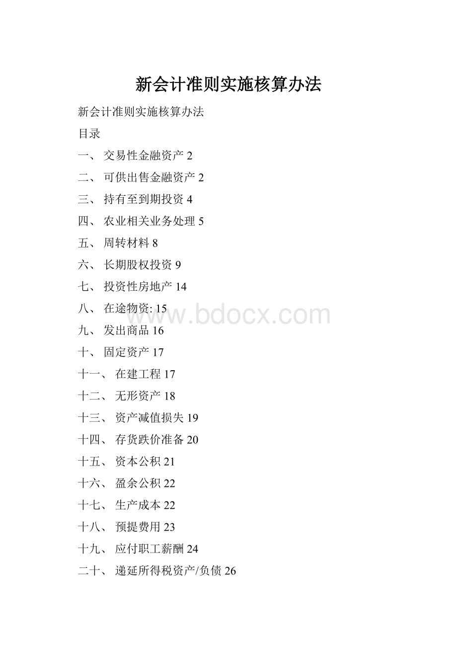 新会计准则实施核算办法.docx_第1页