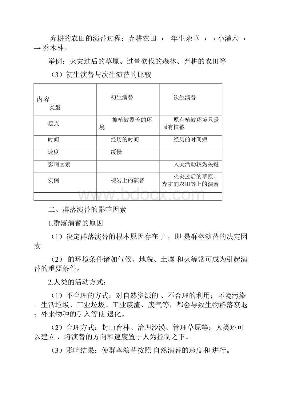 学年高中生物 33 生物群落的演替同步导学案 苏教版必修3.docx_第3页