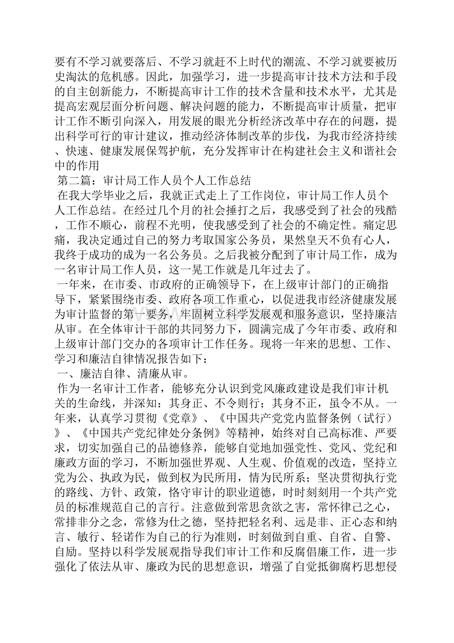 审计局个人工作总结精选汇编.docx_第3页