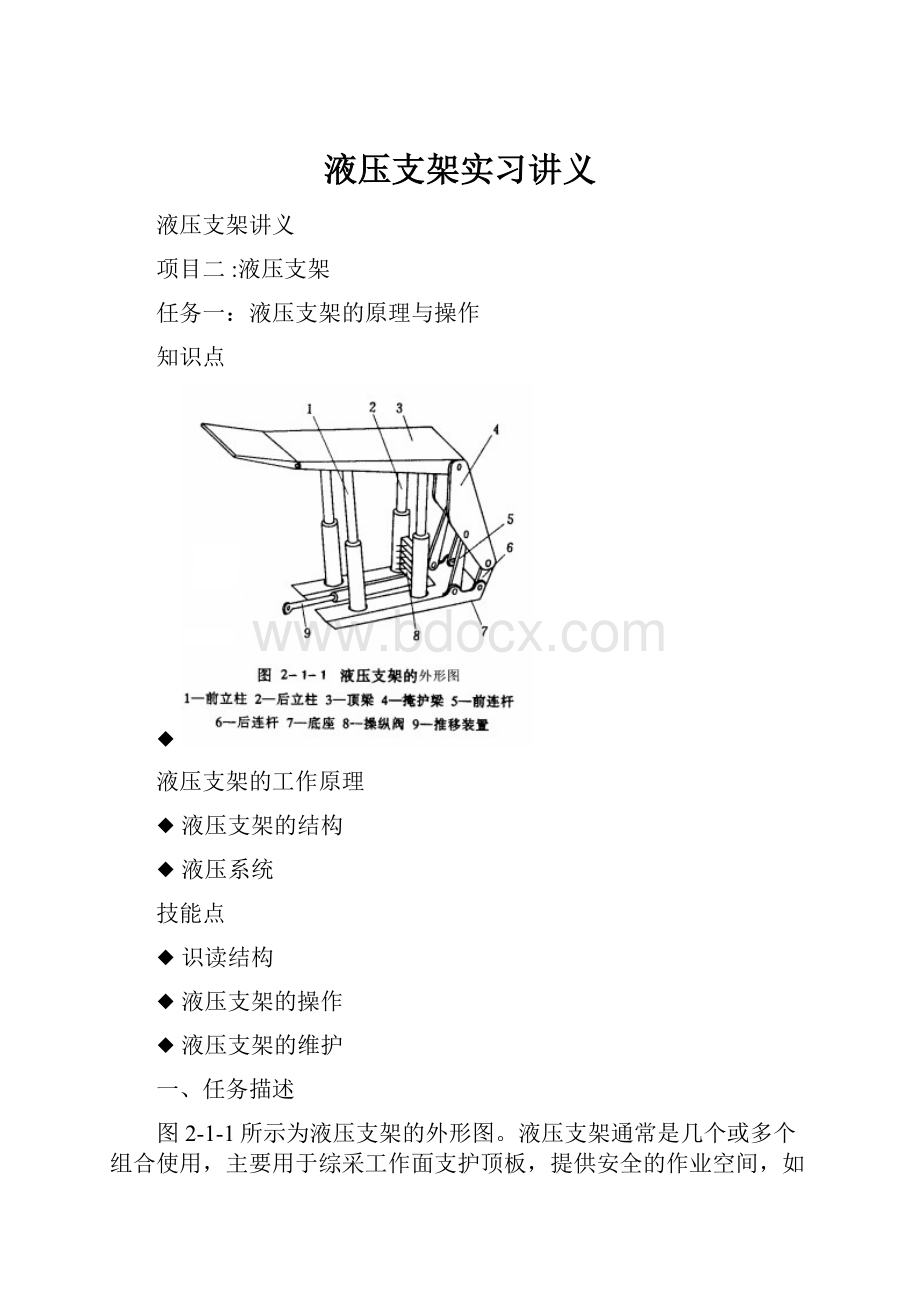 液压支架实习讲义.docx_第1页