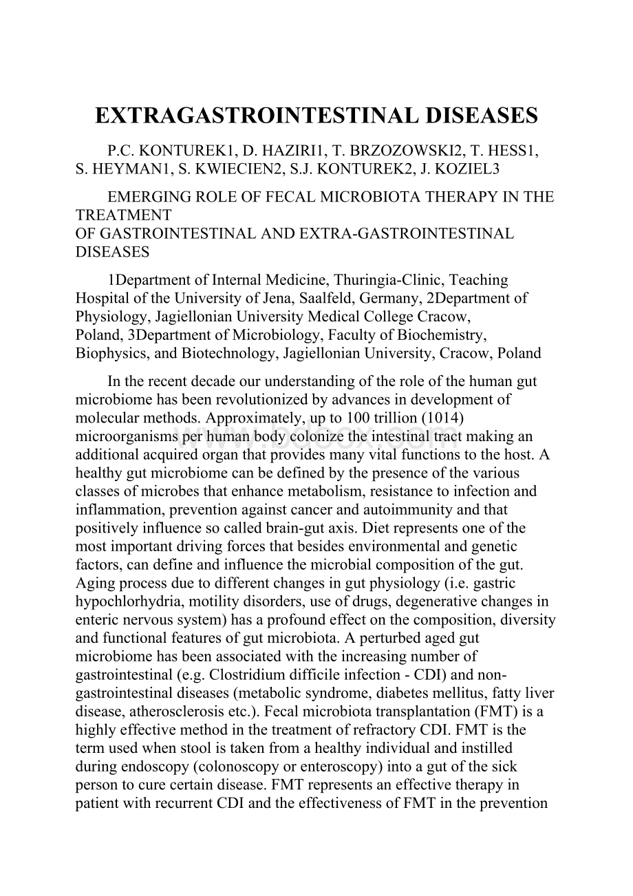 EXTRAGASTROINTESTINAL DISEASES.docx_第1页